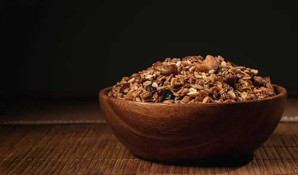 Healthy power bowl with grains and protein