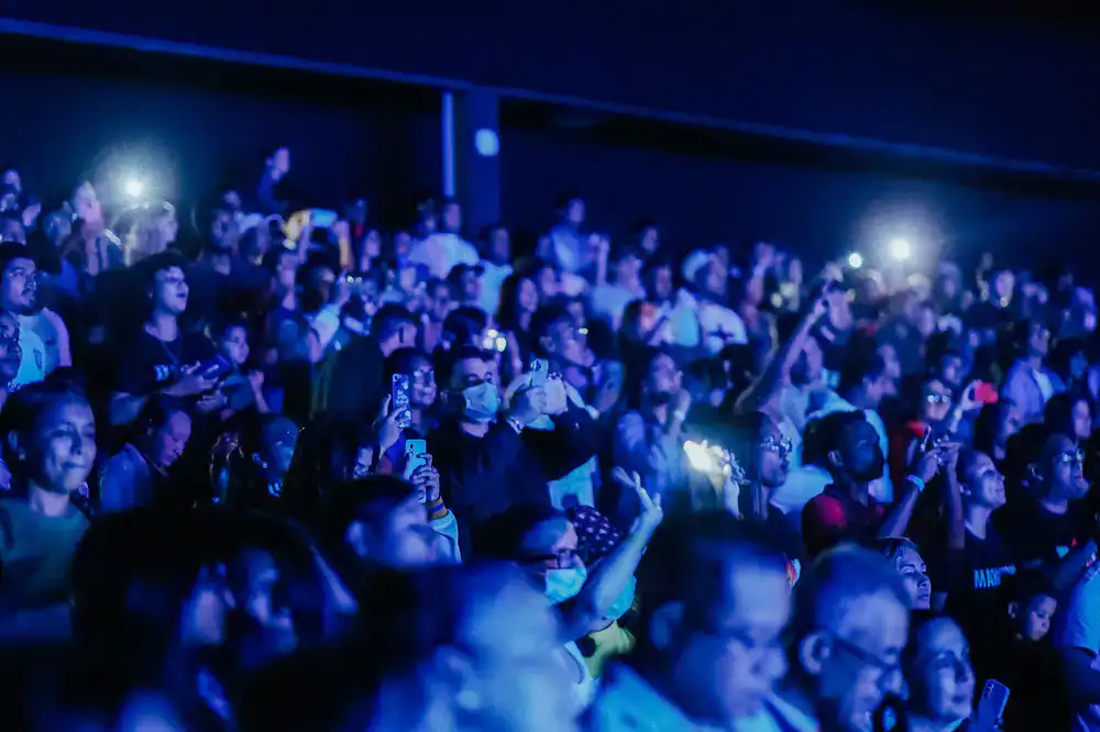 Fans cheering during a high-stakes esports spotlight event